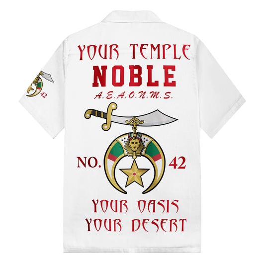 Noble 1893 Mystic Shrine Pattern Camp Collar Short Sleeve Shirt