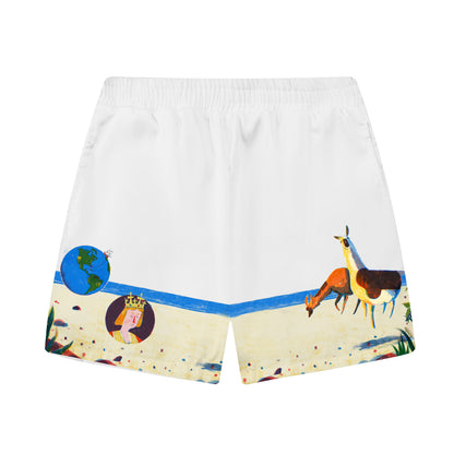Columbus Discovered The New World Elastic Waistband Summer Casual Shorts