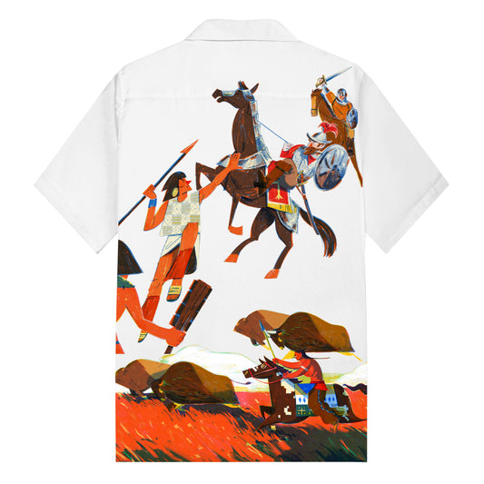 Indian Tribal Patterns Camp Collar Short Sleeve Shirt