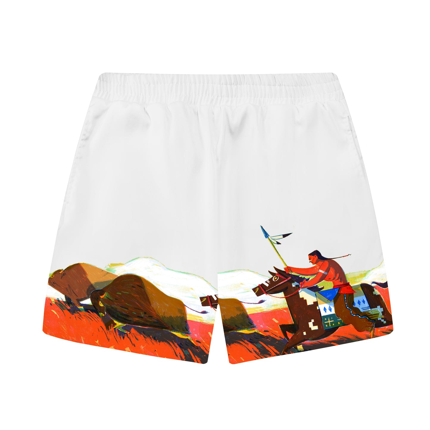 Indian Tribal Patterns  Elastic Waistband Summer Casual Shorts