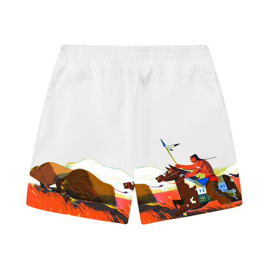 Indian Tribal Patterns  Elastic Waistband Summer Casual Shorts