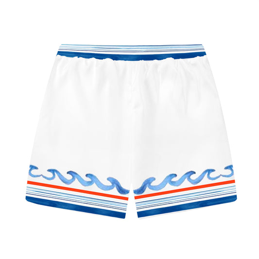 Leisure Vacation Crayfish Pattern Elastic Waistband Summer Casual Shorts
