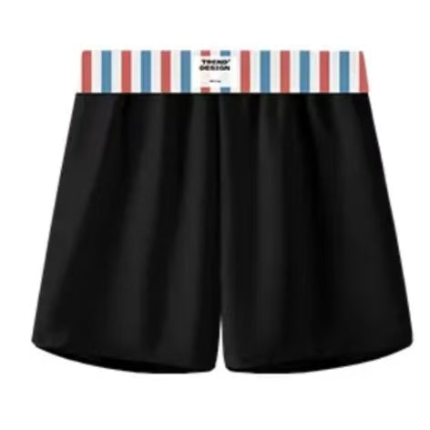 Solid Black Men’s Lounge Boxer Shorts