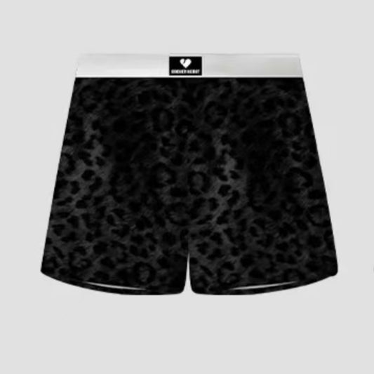 Black Leopard Men’s Lounge Boxer Shorts