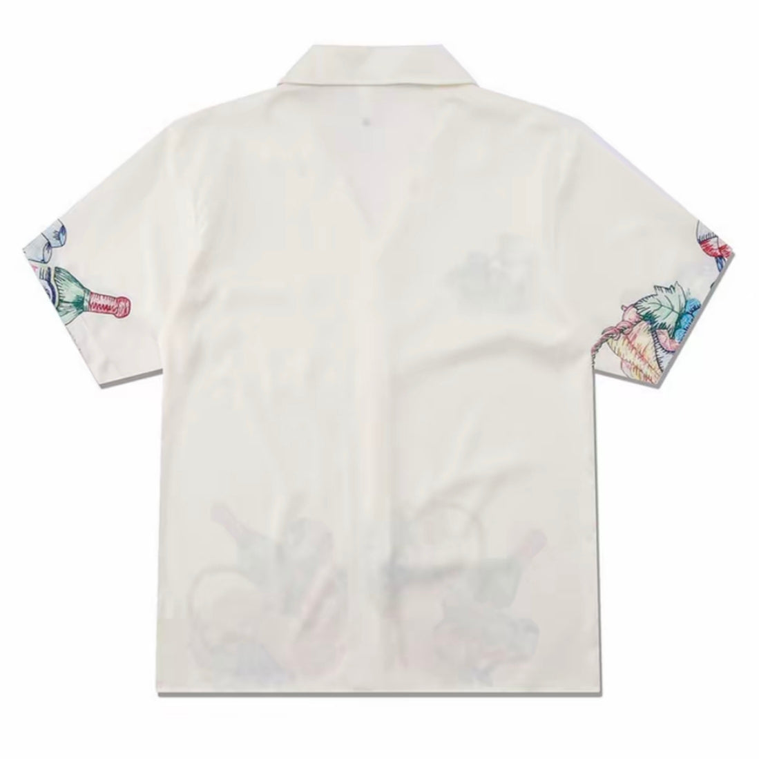 Tropical Cocktail Fruit Print Men’s Cuban Collar Shirt