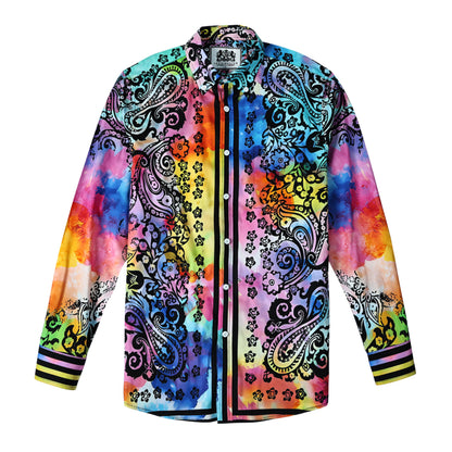 Abstract Print Paisley Long Sleeve Shirt