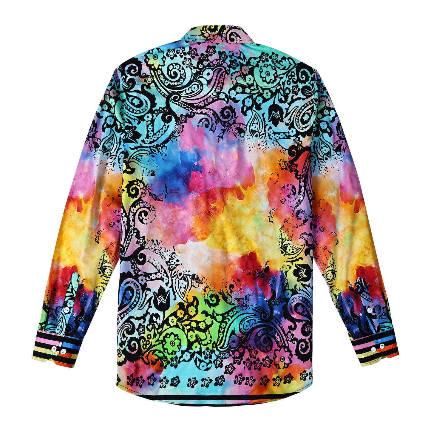Abstract Print Paisley Long Sleeve Shirt