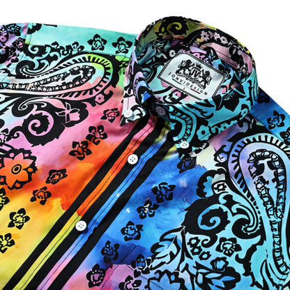 Abstract Print Paisley Long Sleeve Shirt