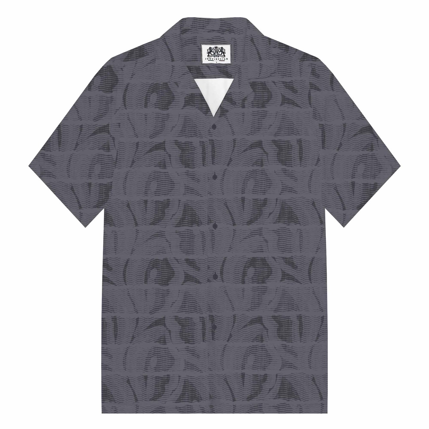 Lips Pattern Camp Collar Short-Sleeved Shirt