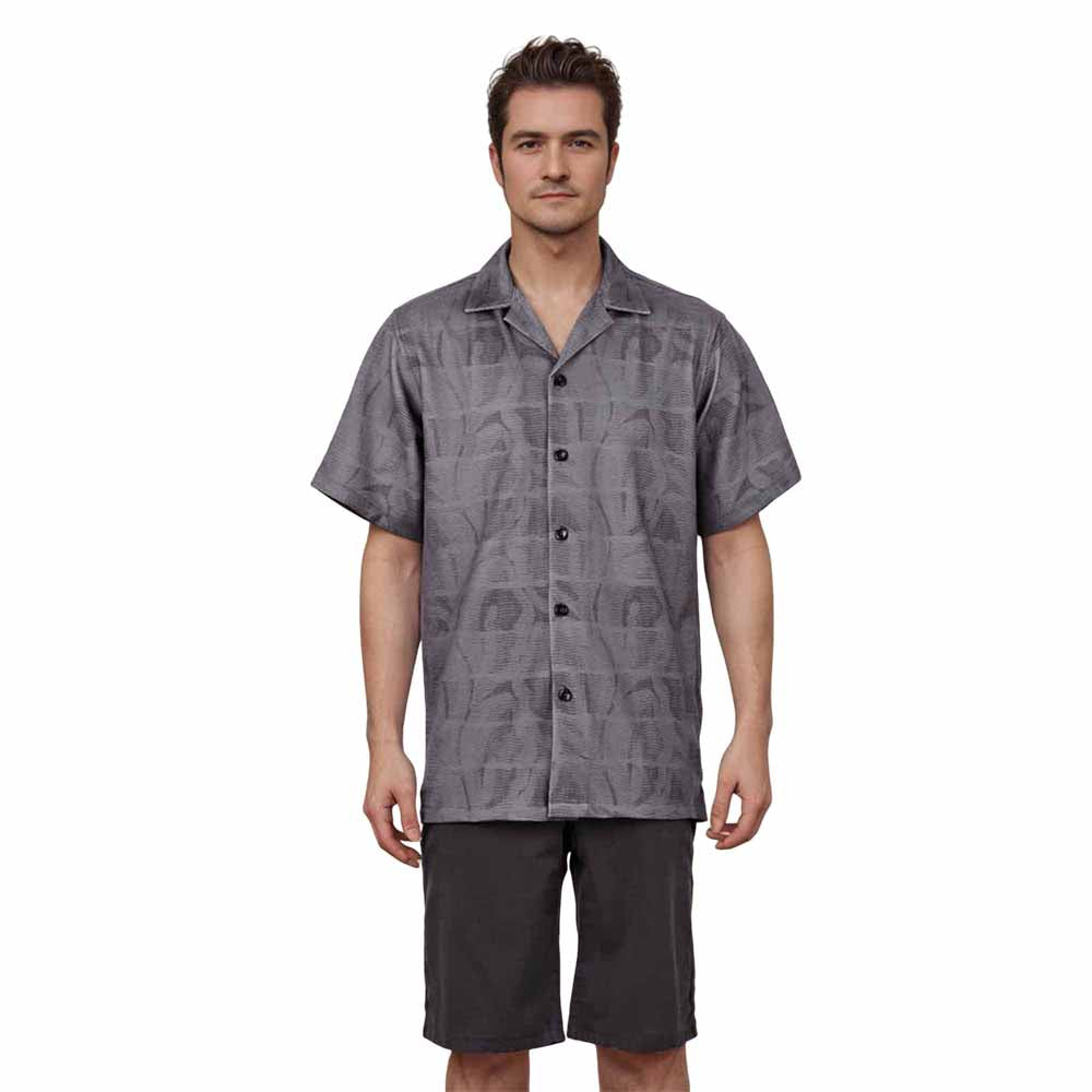 Lips Pattern Camp Collar Short-Sleeved Shirt