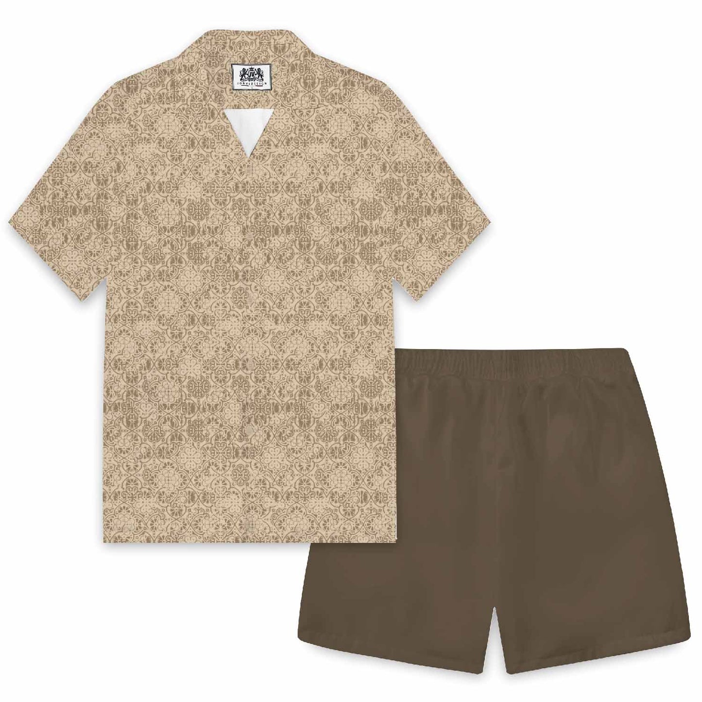 Four-Leaf Clover Print Casual Elastic Waistband Summer Casual Shorts