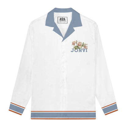 Sacred Heart Madonna Long Sleeve Camp Collar Shirt