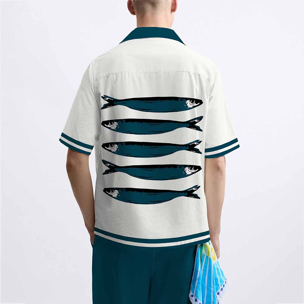 Sardine Casual Camp Collar Short Sleeve Shirt