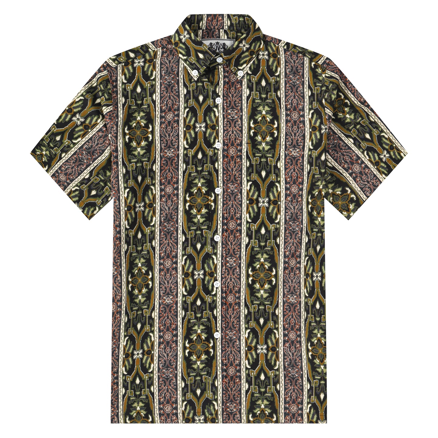 Stripe Pattern Button Short Sleeve Shirt