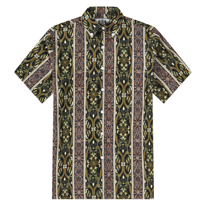 Stripe Pattern Button Short Sleeve Shirt