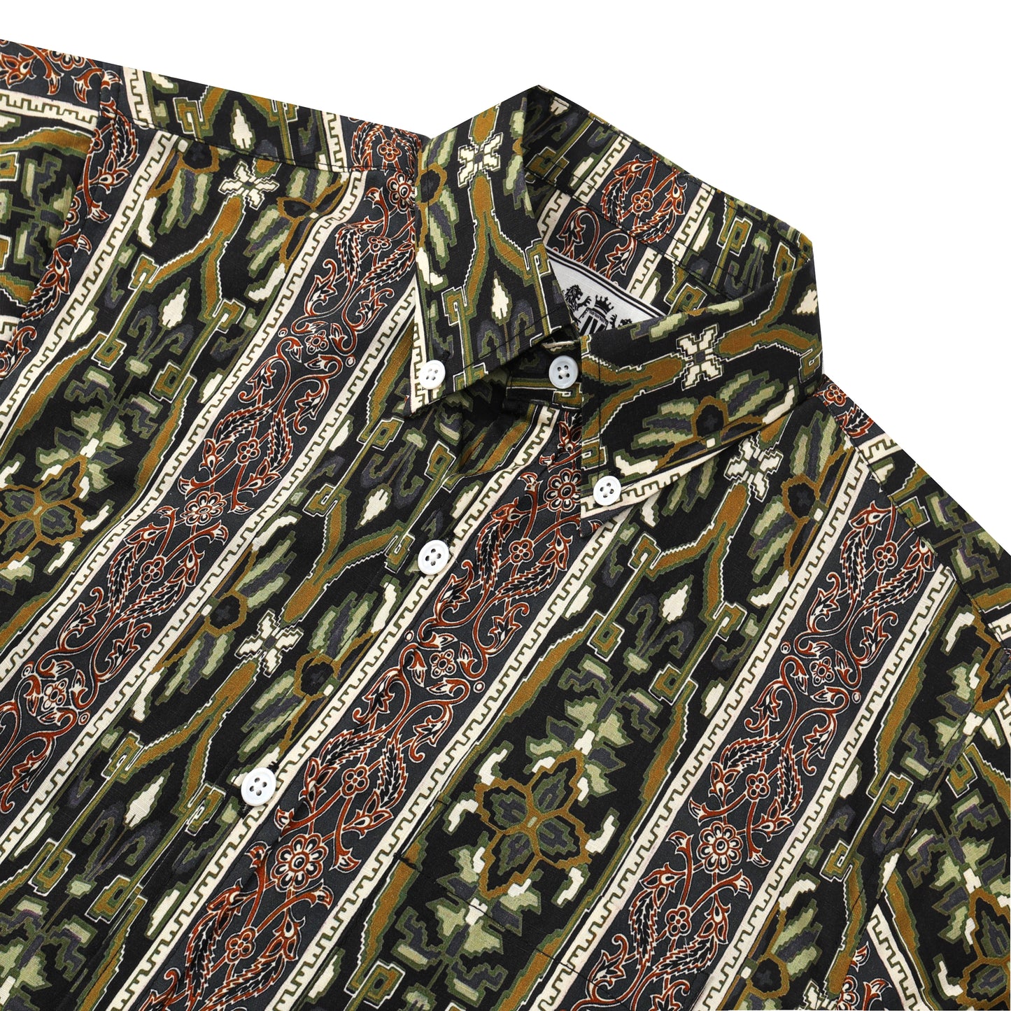 Stripe Pattern Button Short Sleeve Shirt