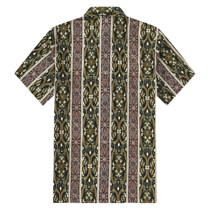 Stripe Pattern Button Short Sleeve Shirt