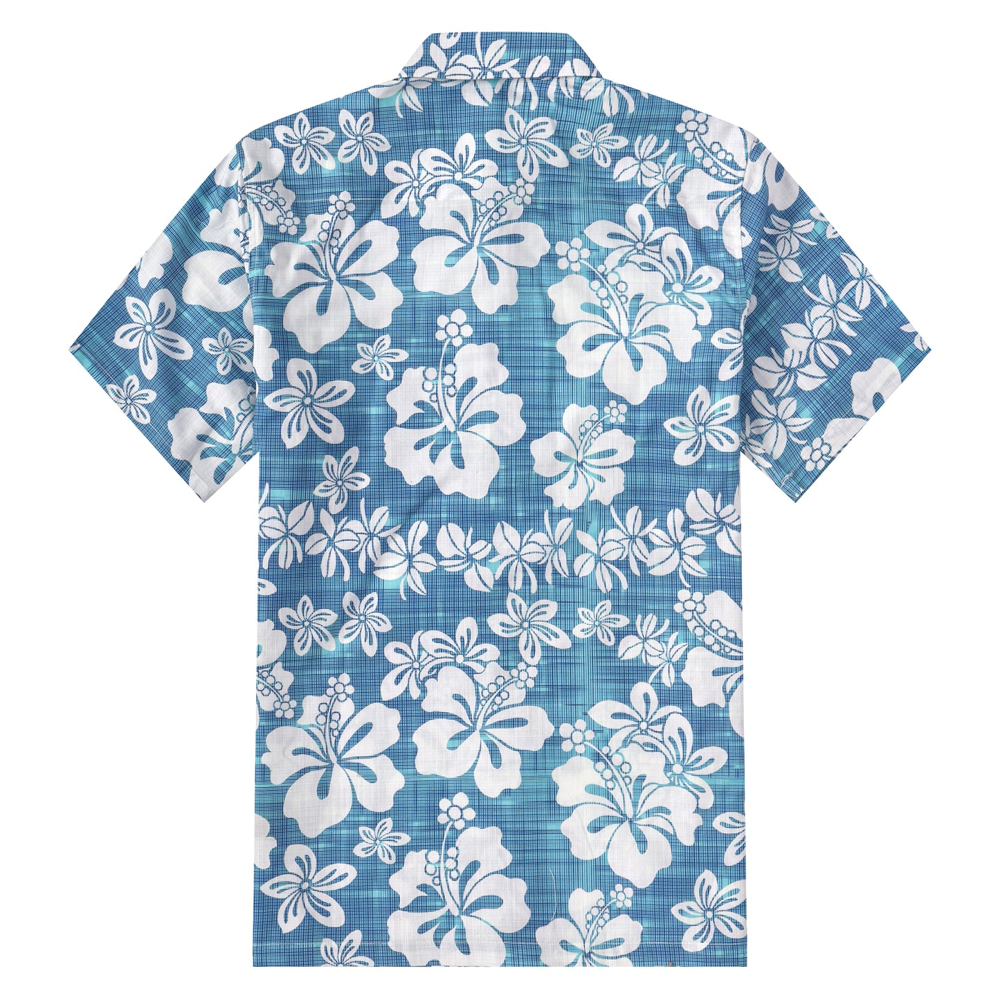 Checked Floral Pattern Short Sleeve Shirt