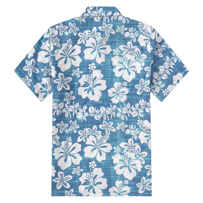 Checked Floral Pattern Short Sleeve Shirt
