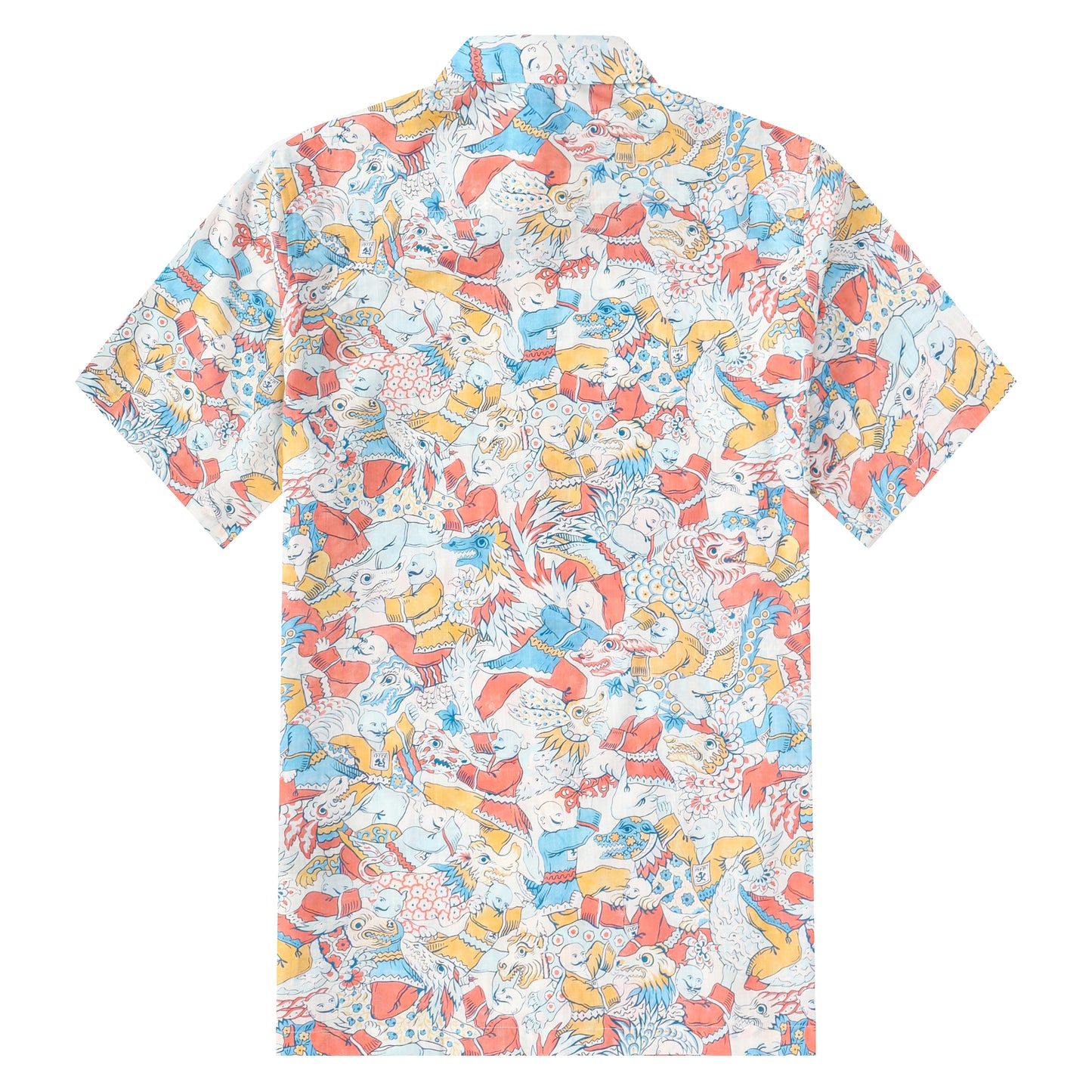 Gragon Dance Button Short Sleeve Shirt