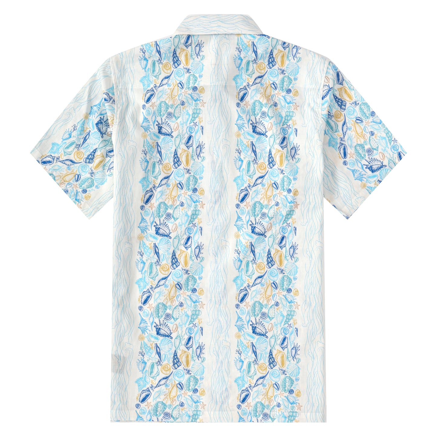 Marine Animal Pattern Button Short Sleeve Shirt