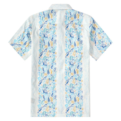 Marine Animal Pattern Button Short Sleeve Shirt