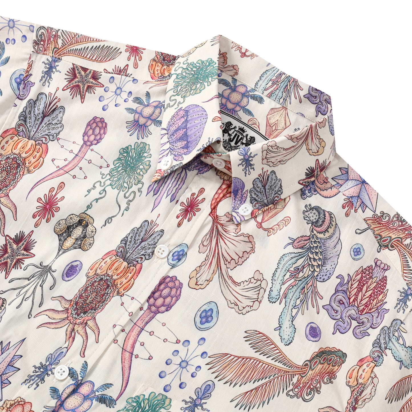 Underwater Pattern Button Short Sleeve Shirt