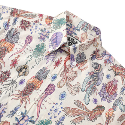 Underwater Pattern Button Short Sleeve Shirt