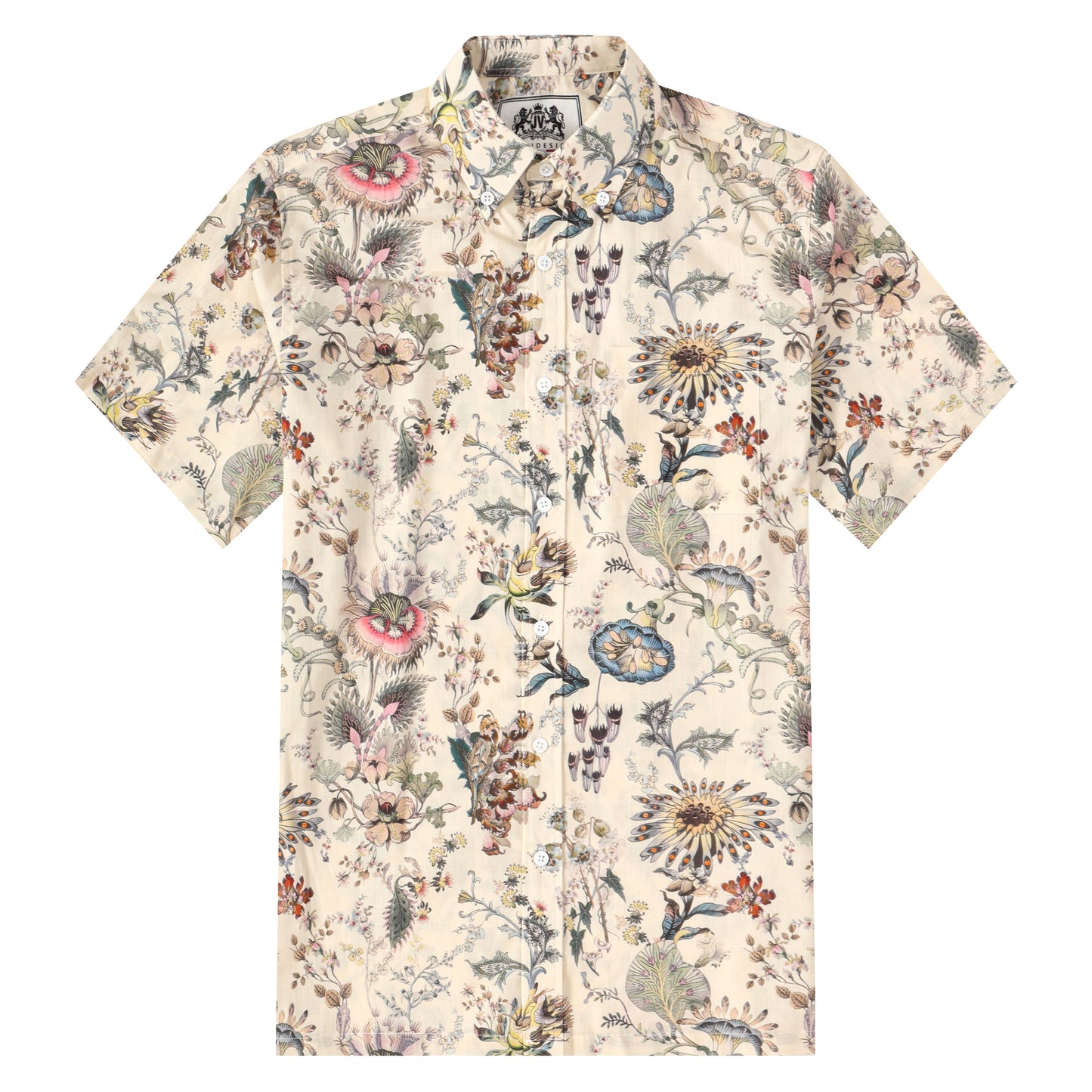 Floral Aloha Pattern Button Short Sleeve Shirt