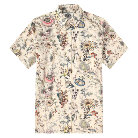 Floral Aloha Pattern Button Short Sleeve Shirt