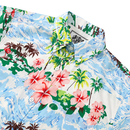 Beach Palm Tree Pattern Short Sleeve Shirt