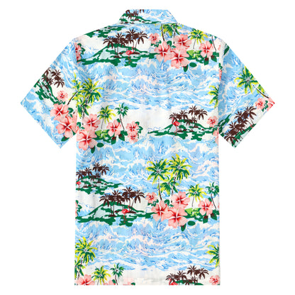 Beach Palm Tree Pattern Short Sleeve Shirt