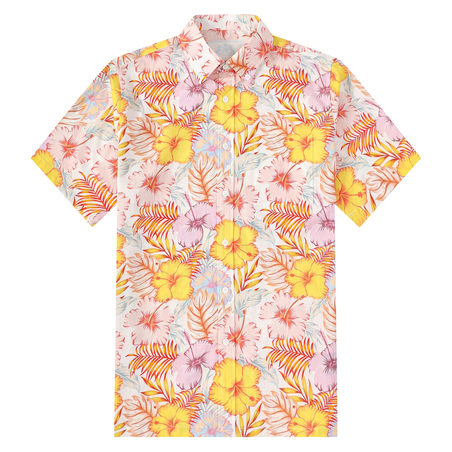 Lily Floral Pattern Short Sleeve Shirt