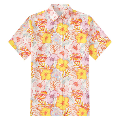 Lily Floral Pattern Short Sleeve Shirt