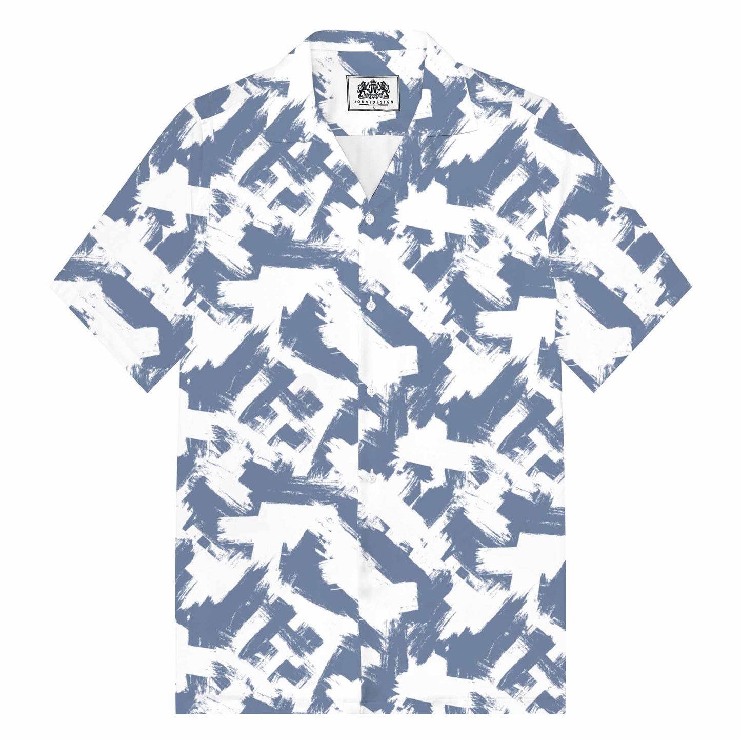 Casual Abstract Pattern Camp Collar Short Sleeve Shirt
