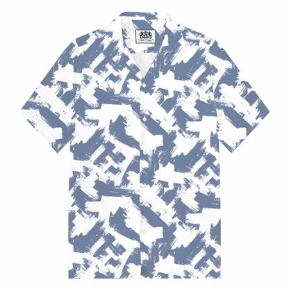 Casual Abstract Pattern Camp Collar Short Sleeve Shirt