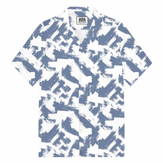 Casual Abstract Pattern Camp Collar Short Sleeve Shirt