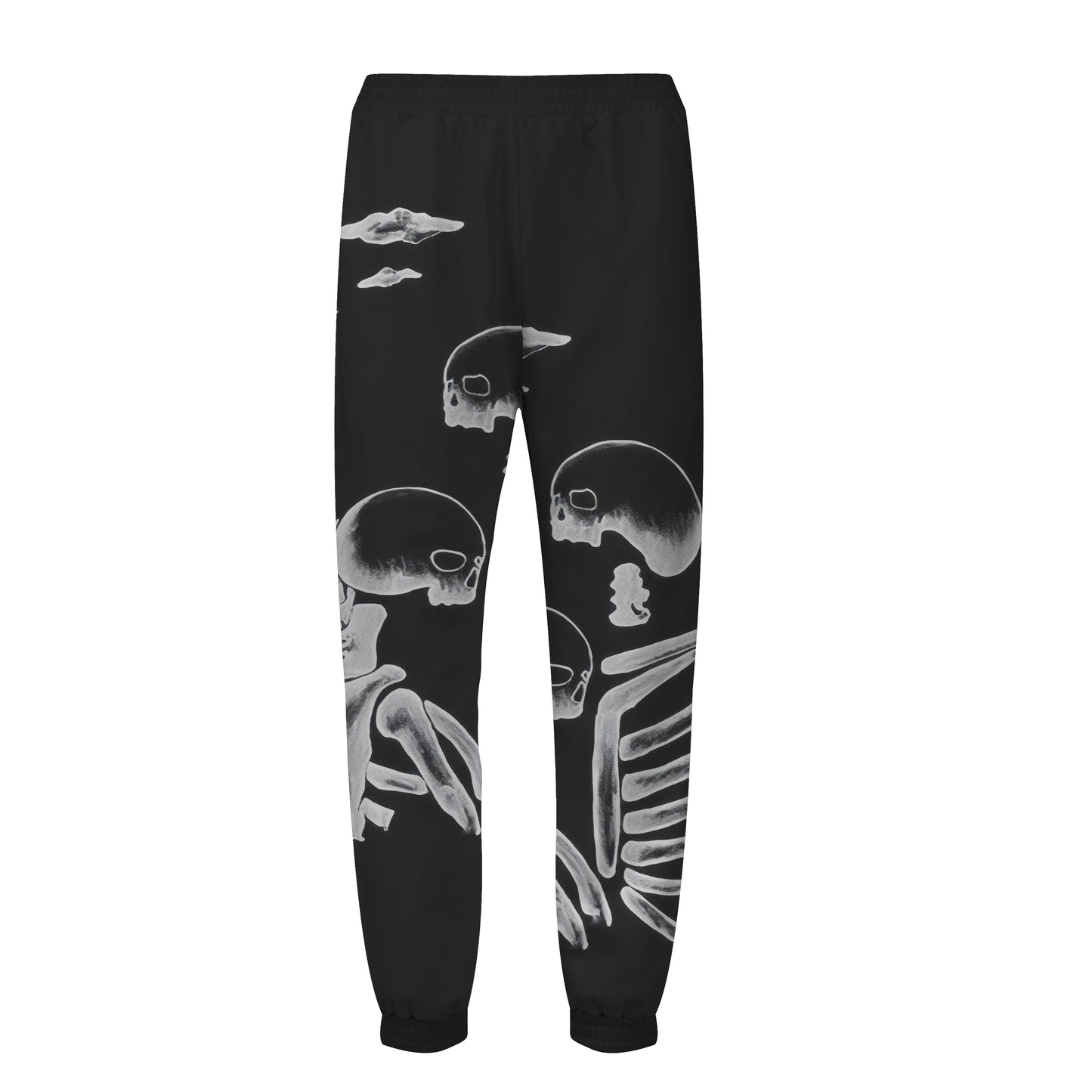 Centipede Skull Print Elastic Waist Sports Sweatshirt Pants