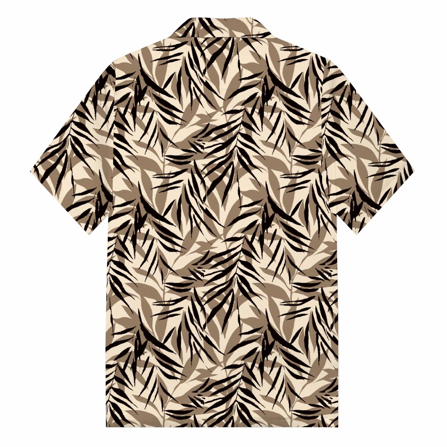 Jungle Plants Leaves Camp Collar Short Sleeve Shirt