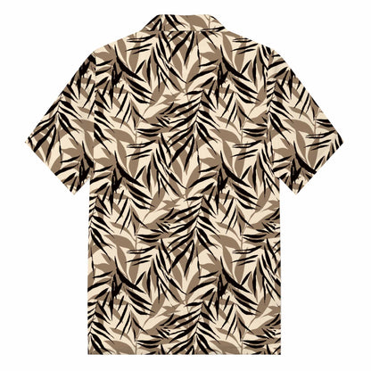 Jungle Plants Leaves Camp Collar Short Sleeve Shirt