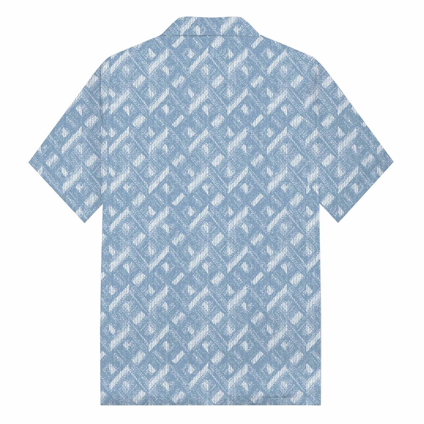 Blue Printed Camp Collar Resort Shirt