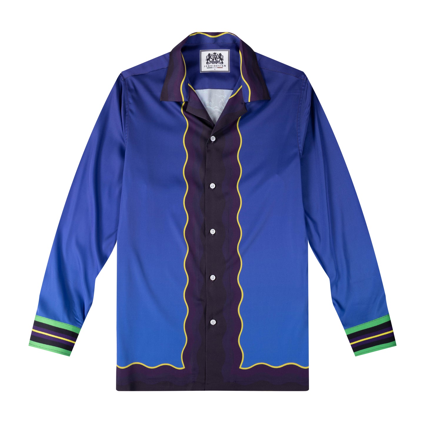 Halloween Haunted House Car Long Sleeve Camp Collar Shirt