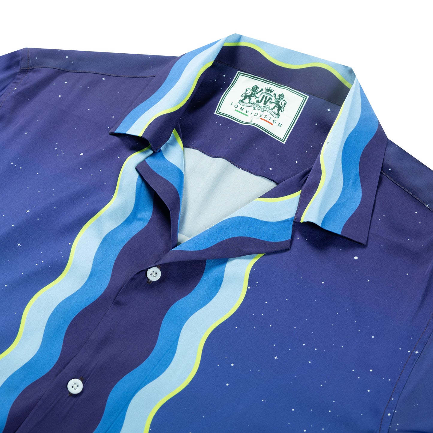 Halloween Mad Scientist Brain Jar Long Sleeve Camp Collar Shirt