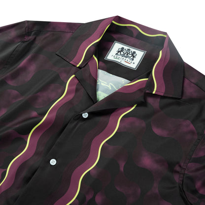 Halloween Frankenstein Graphic Long Sleeve Camp Collar Shirt