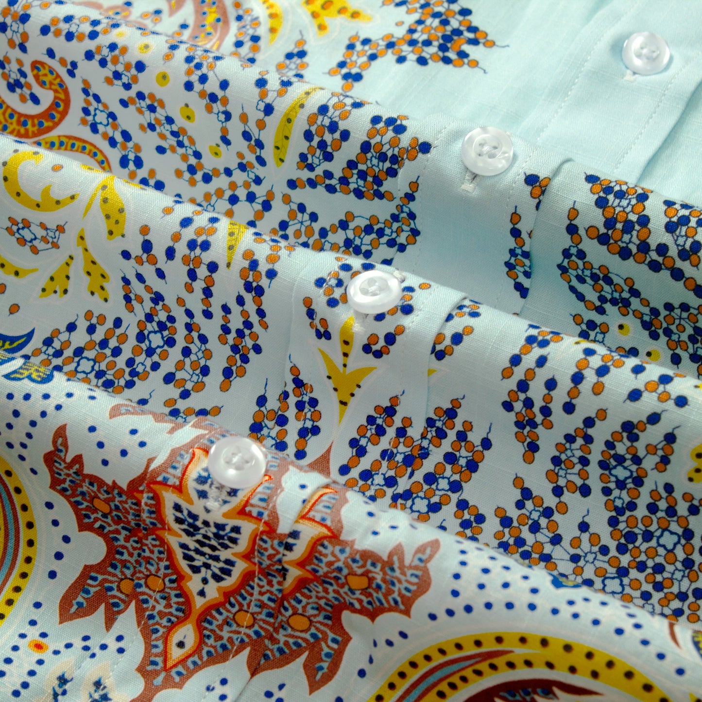 Classic Paisley Pattern Short Sleeve Camp Shirt Jonvidesign