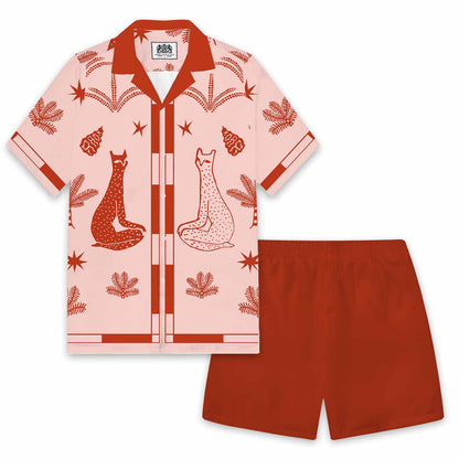 Pink Casual Elastic Waistband Summer Casual Shorts