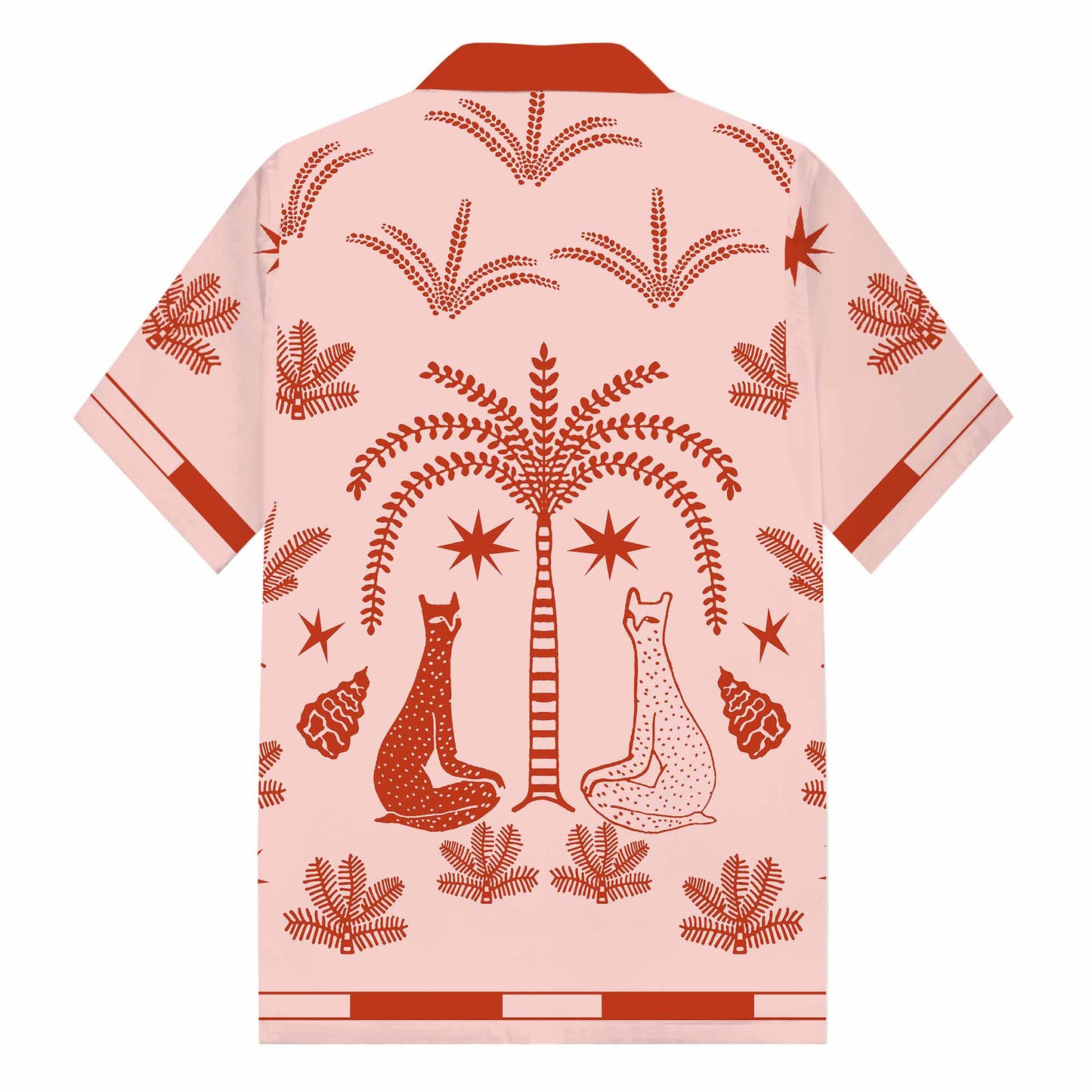 Pink Casual Camp Collar Short Sleeve Shirt