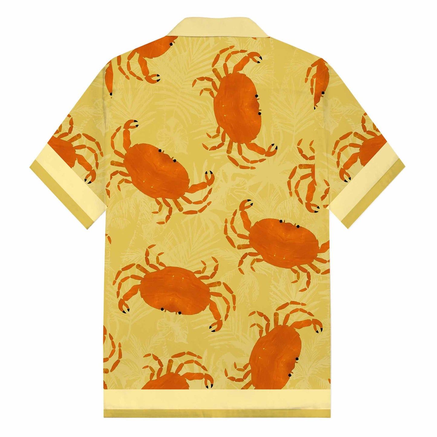 Beach Style Crab Pattern Camp Collar Short Sleeve Shirt