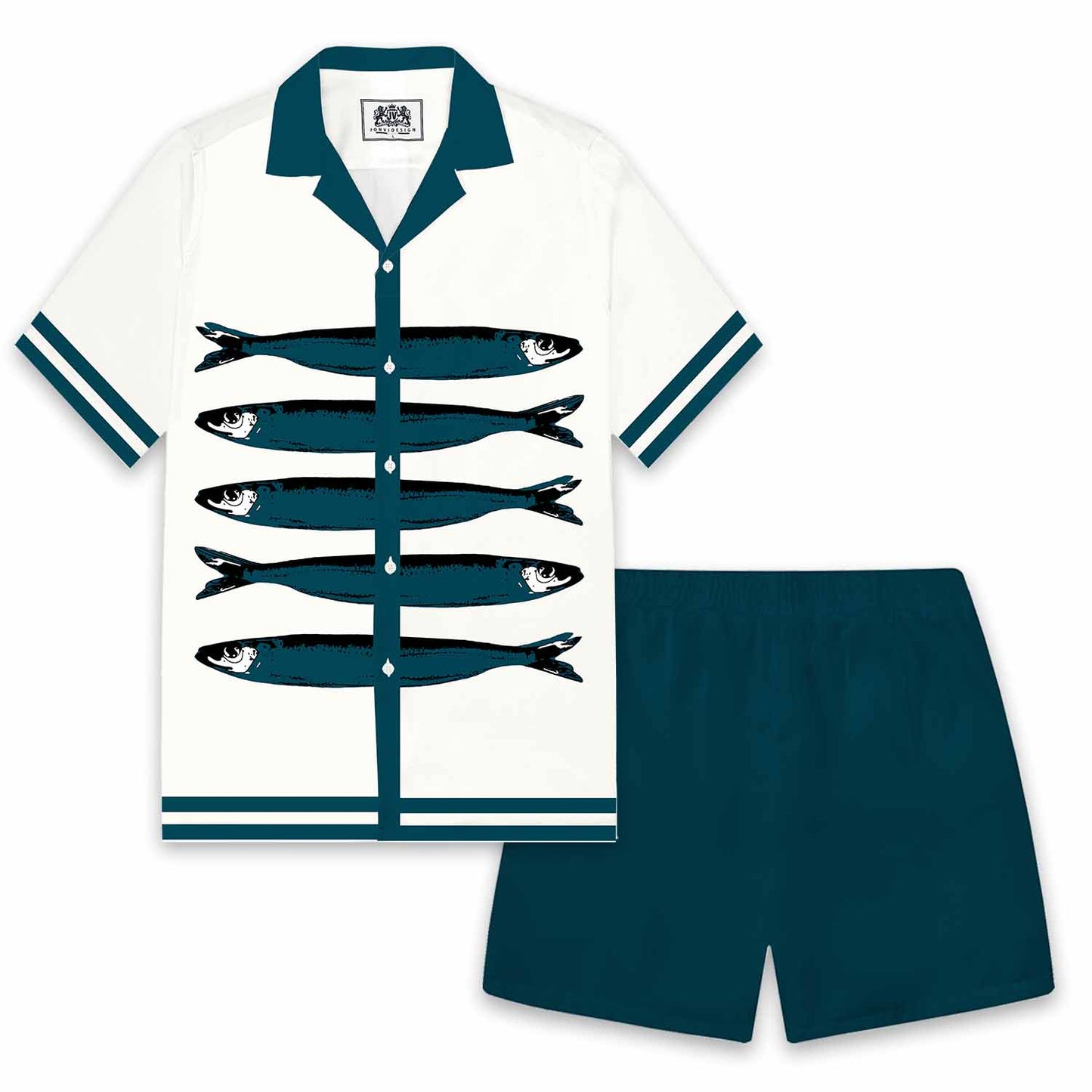 Sardine Casual Camp Collar Short Sleeve Shirt