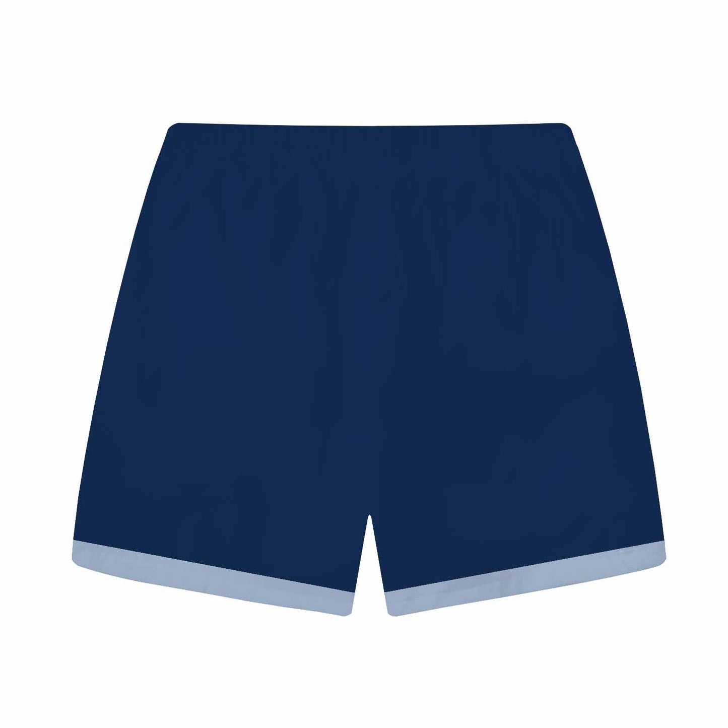 Dark Blue Fun Fish Print Elastic Waistband Summer Casual Shorts